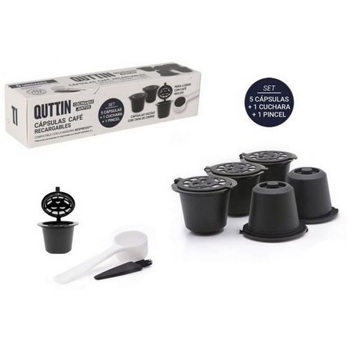 SET 5 CAPSULAS PARA CAFE RECARGABLES QUTTIN